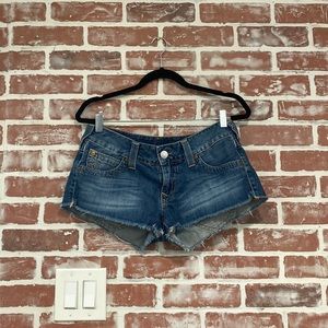 COPY - Women's True Religion Joey Cut Off Denim Shorts GUC US Size 31 Made in U…